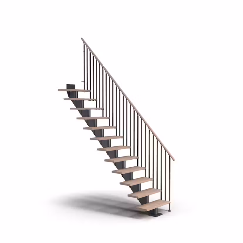 Spartrappa Dolle Hamburg Bok Oljad Rak Classic III Antracit, LxB: 2230x790 mm