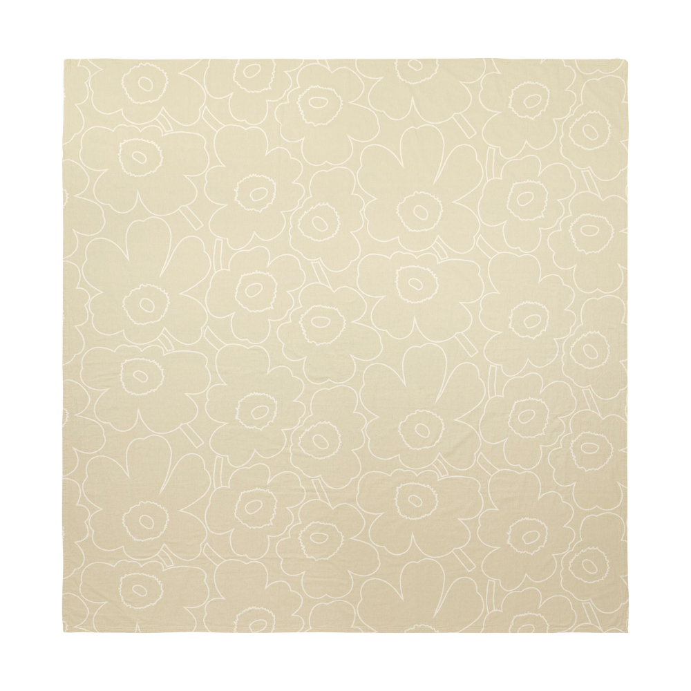 Piirto Unikko överkast 260x260 cm, Ecru