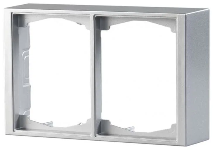 ABB Impressivo Förhöjningsram 2-vägs, aluminium 3-fack - Bild 2