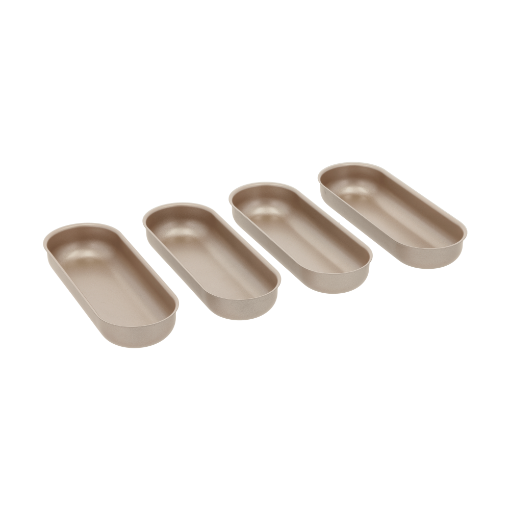 Blomsterbergs minibrödform, Rose gold, 4-pack