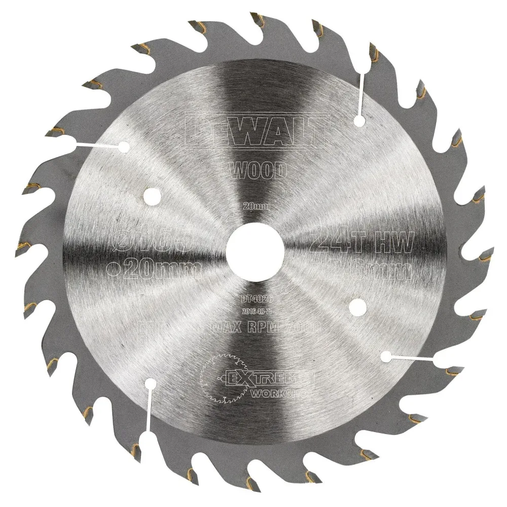 Dewalt DT4026-QZ Sågklinga 165 x 20 mm, 24T