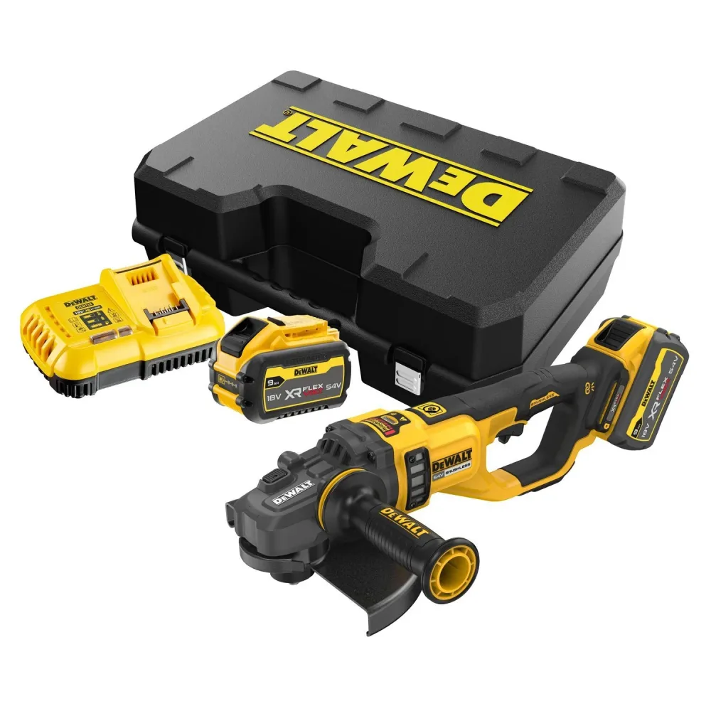 Dewalt DCG460X2-QW Vinkelslip med batteri och laddare