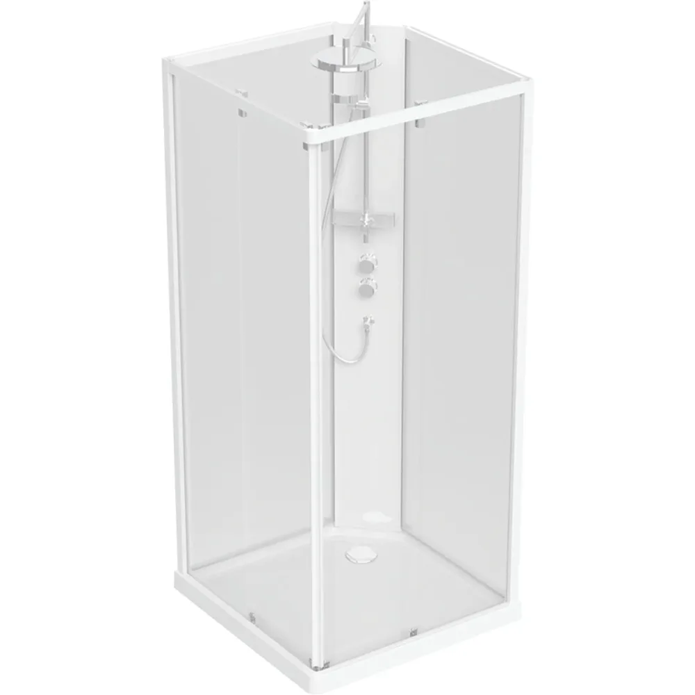 Contura Showerama Comfort Square Duschkabin 900x900 mm Borstad aluminium - Bild 2