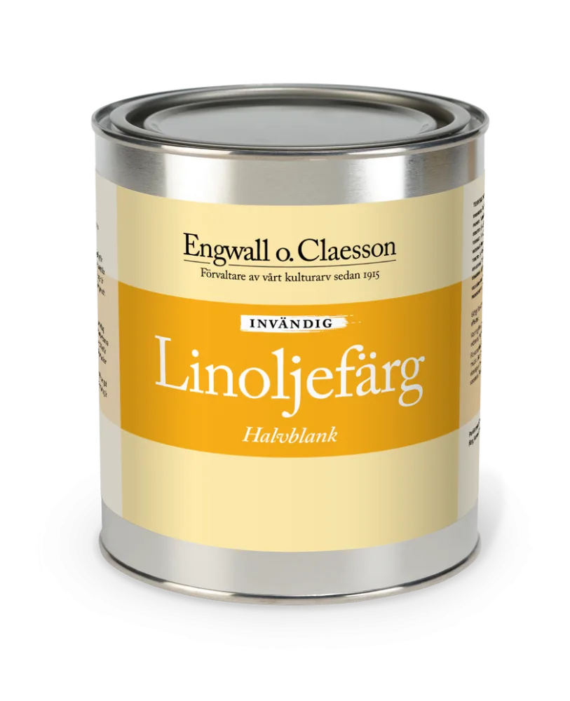 Linoljefärg invändig halvblank 5 L VIT