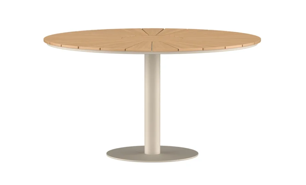AGUSTIN Matbord D120 Beige/Teak