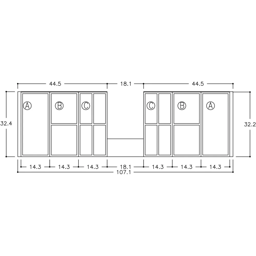 Lådinredning Plexi A,b,c För 120cm Låda Transparent