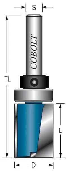 Cobolt 203-114-45L Mallfräs med styrlager