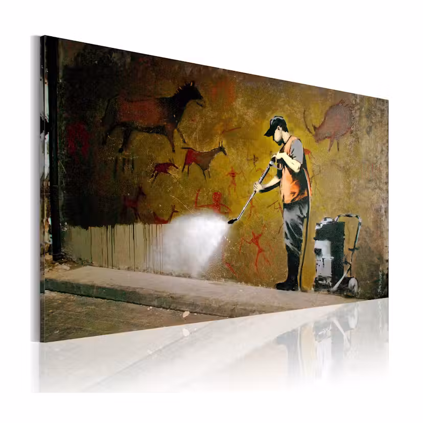 Tavla Arkiio Whitewashing Lascaux Banksy 60x40