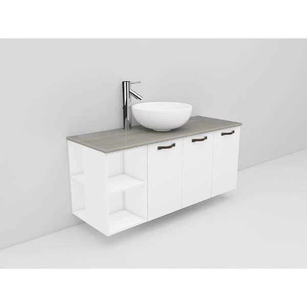 Badrumsmöbel Flexline Modell 141 120cm, Vit, Slät | Stuvbutiken