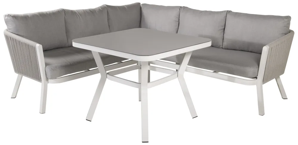Venture Home Virya 1463-400 Loungeset soffa, bord, vitt/grått