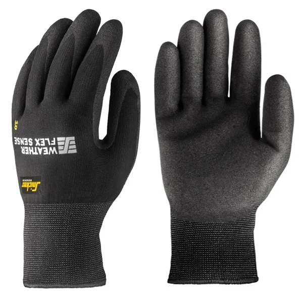 Snickers Workwear 9319 Weather Flex Sense Handske svart/svart 10