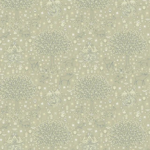 Fiona Walldesign Fairy Tale 650313 Tapet Magic Forest Grön