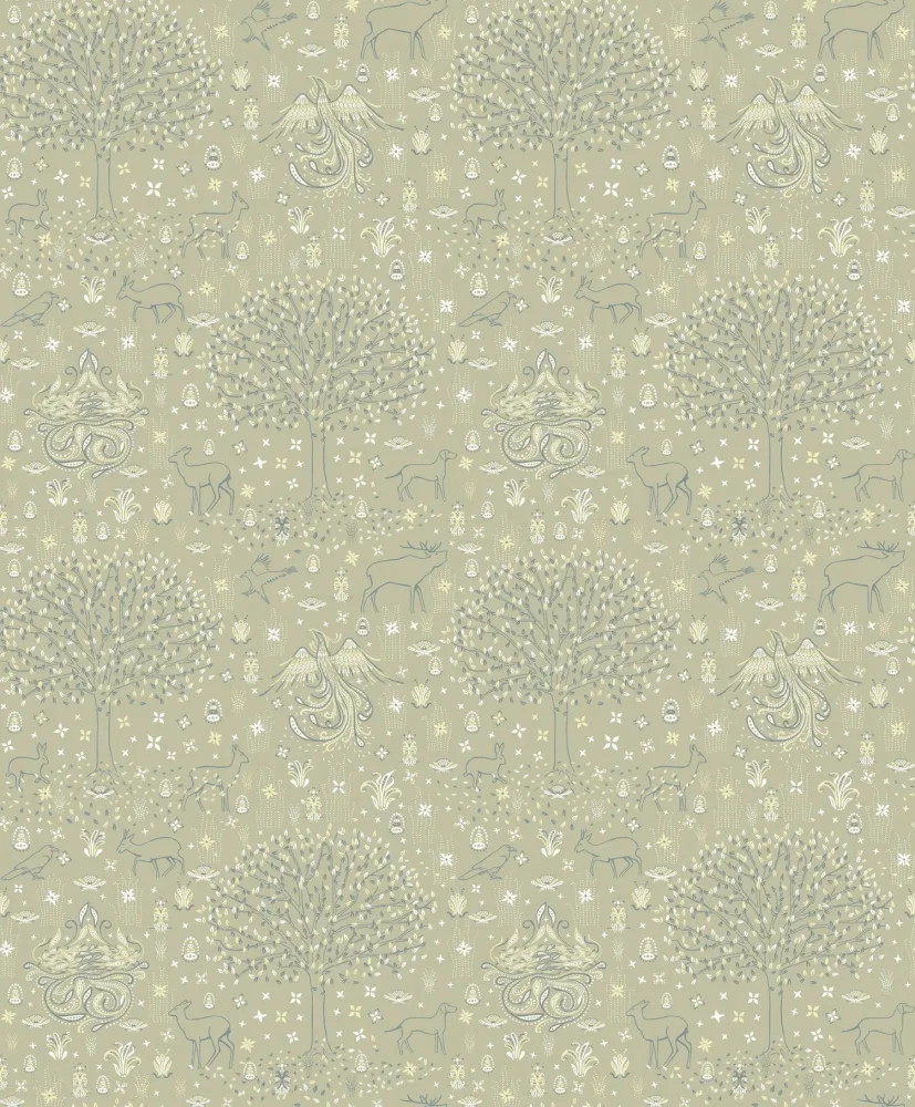 Fiona Walldesign Fairy Tale 650313 Tapet Magic Forest Grön
