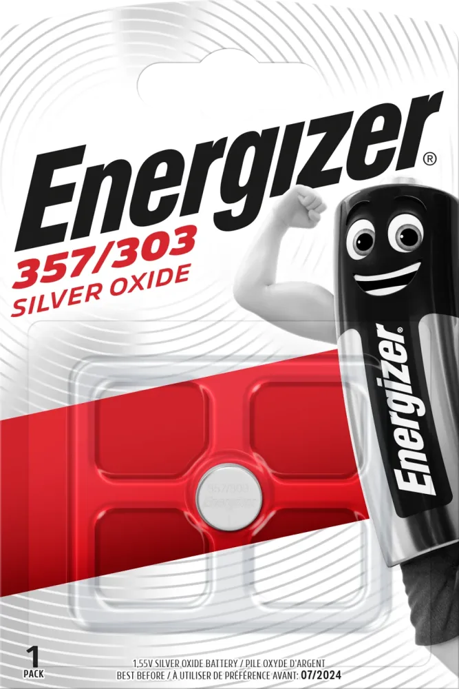 Energizer Silveroxid Knappcellsbatteri 377/376, 1,55 V 6,8 x 2 mm