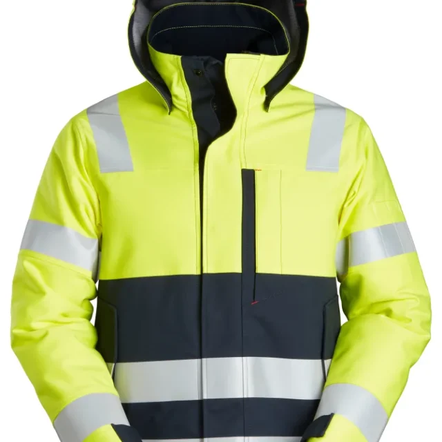 Snickers Workwear 1162-6695 Vinterjacka varsel, gul/marinblå, flamskydd S