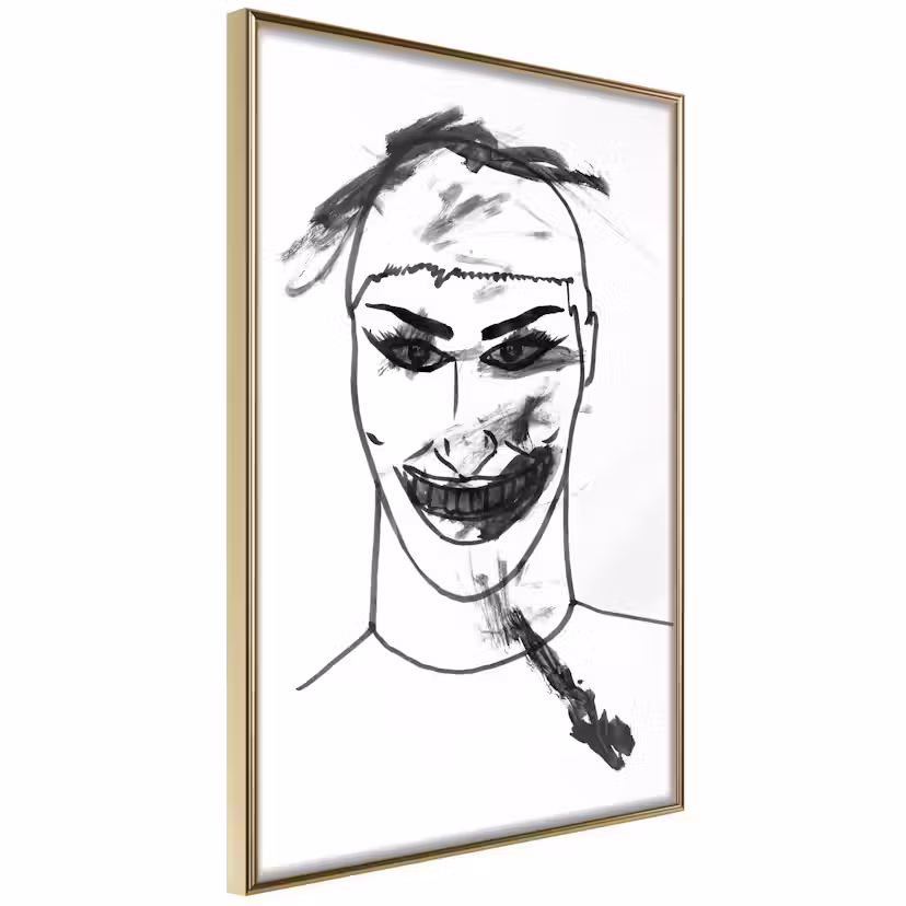 Poster Artgeist Affisch Joker Guld ram, 40x60 cm