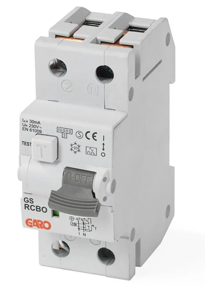 Garo RCBO GS C13A 2P Personskyddsautomat 2-polig, C-karakteristik 13A