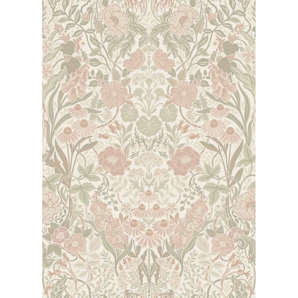 Tapet Orangeri Örtagård 5724 Rosa Blommig