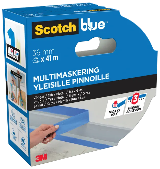 ScotchBlue™ maskeringstejp 36 mm x 41 meter