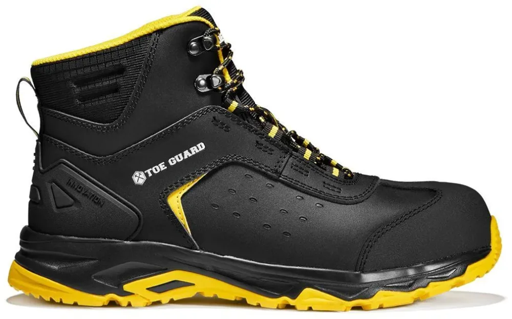 Toe Guard Wild Mid Skyddskänga svart/gul, S3, glasfiberhätta 37