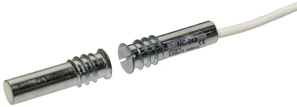 Alarmtech MC 246-6 Magnetkontakt 1 växlingskontakt 5 m kabel