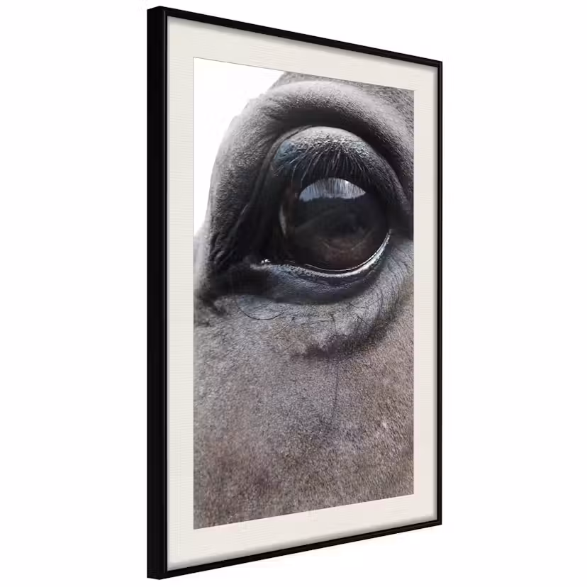Poster Artgeist Affisch Honest Eyes Svart ram med passepartout, 20x30 cm