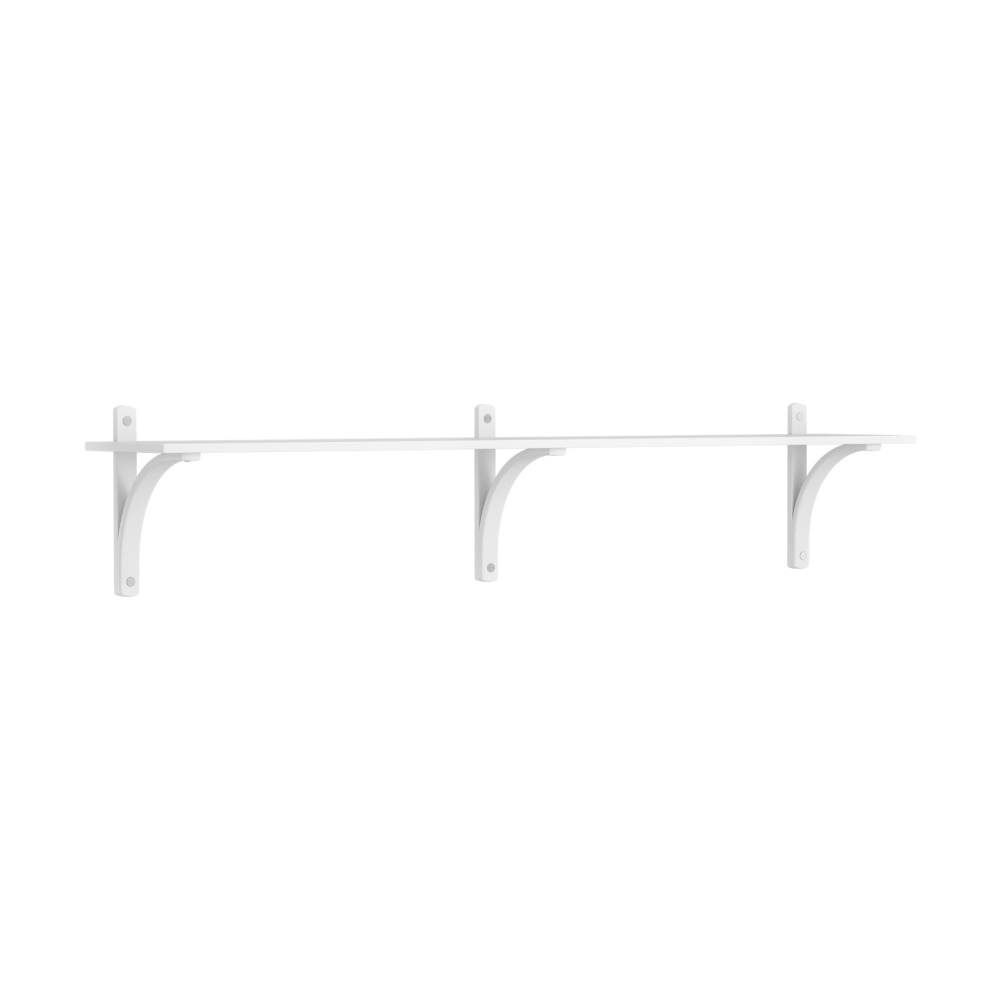 Levi hylla 1 hyllplan, Vitlaserad ask-aluminium, 180 cm