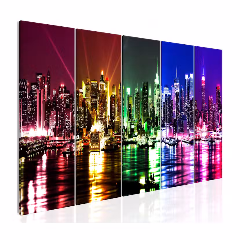 Tavla Arkiio Rainbow New York 5 delar Narrow 225x90 cm