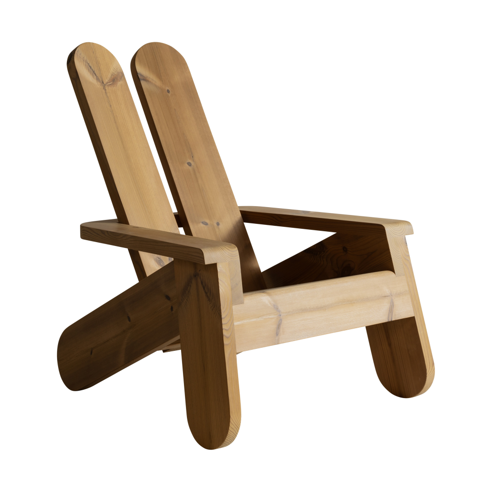 015 Peace Outdoor Lounge Chair loungestol, Värmebehandlad furu