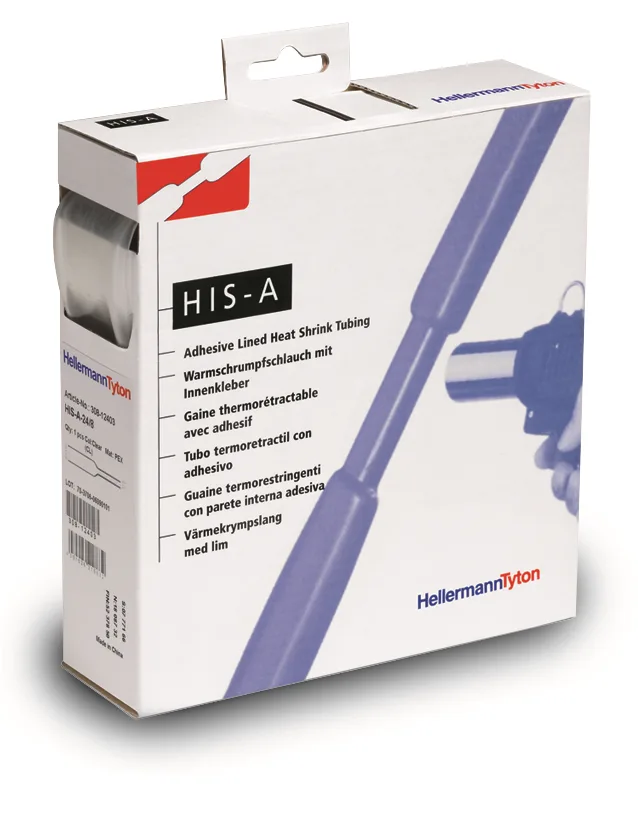 Hellermann Tyton HIS-A Krympslang 3:1, transparent 18/6 mm, 4 m