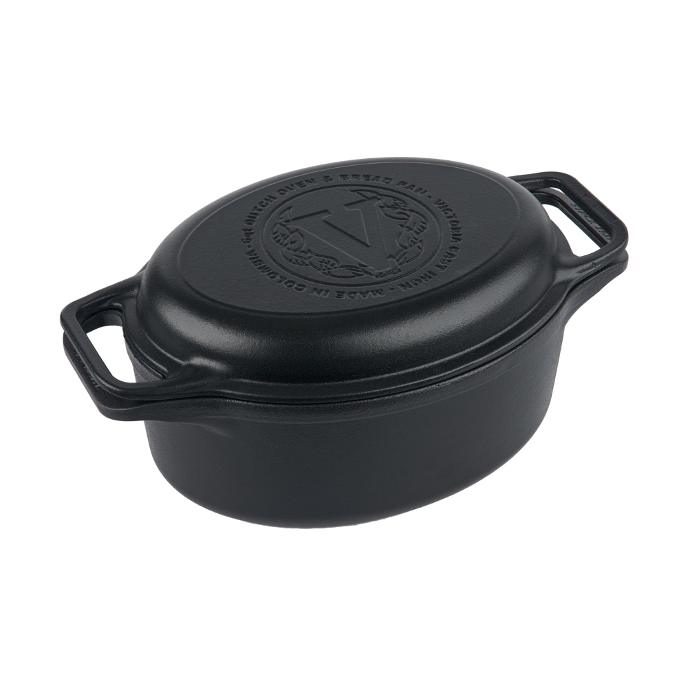 Victoria gryta och brödpanna gjutjärn pre-seasoned, 2 delar