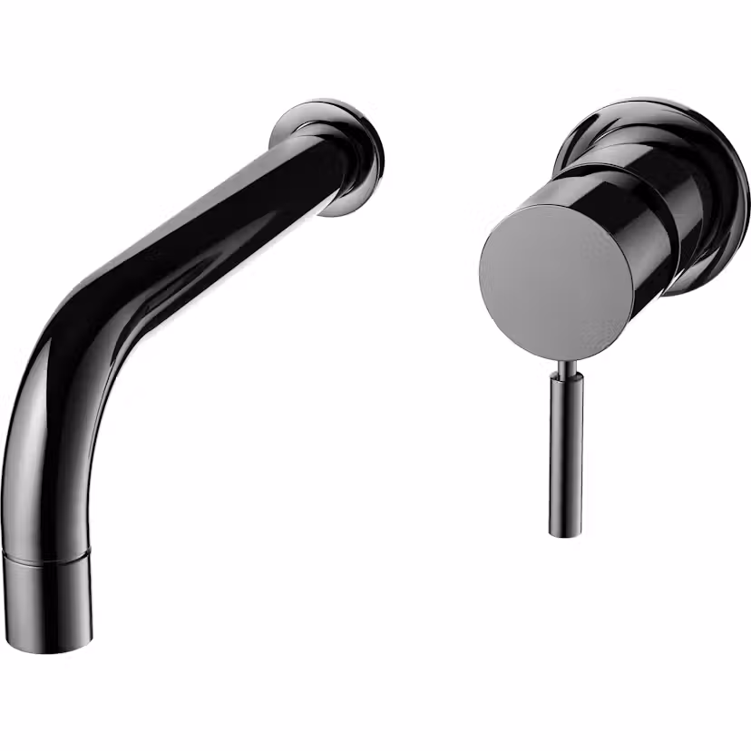 Tvättställsblandare Tapwell BOX006 Round Black Chrome