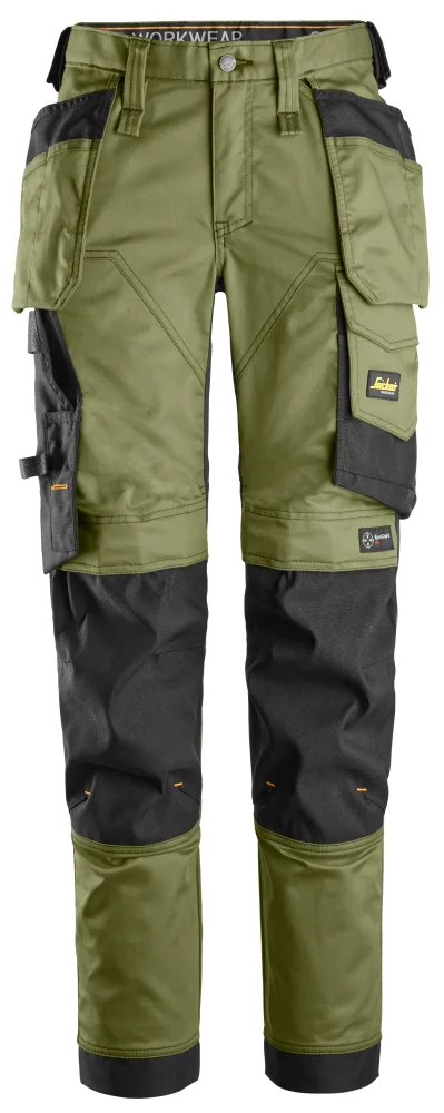 Snickers Workwear 6247-3104 Arbetsbyxa khakigrön/svart 38