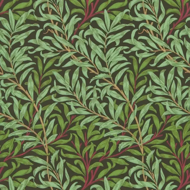 Morris & Co - Willow Boughs Bitter Choc Queen Square Wallpapers