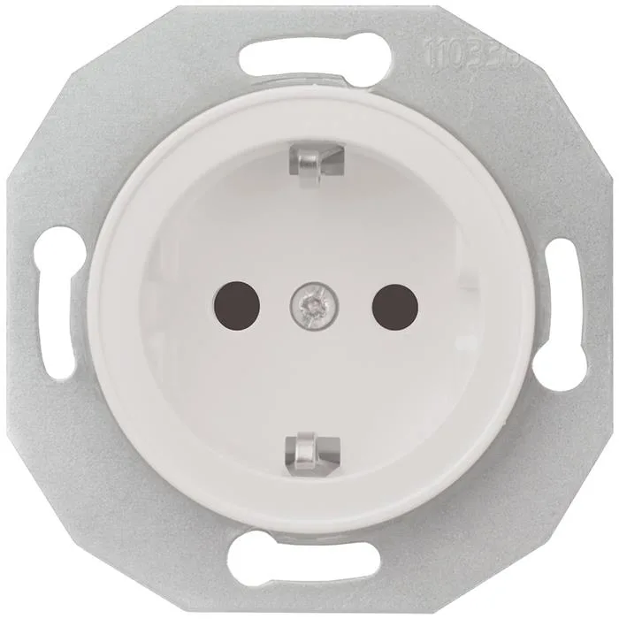 Schneider Electric Renova WDE011103 Vägguttag utan ram, jordat, 1-vägs
