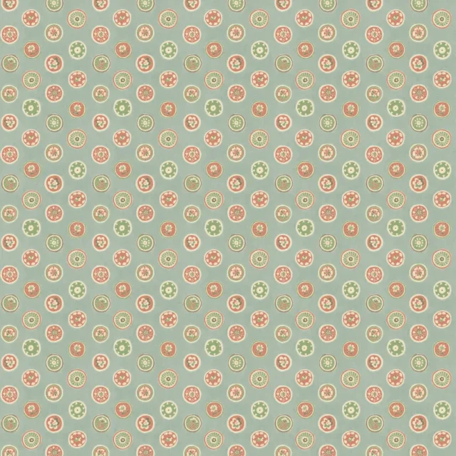 Court Buttons Aqua/Red