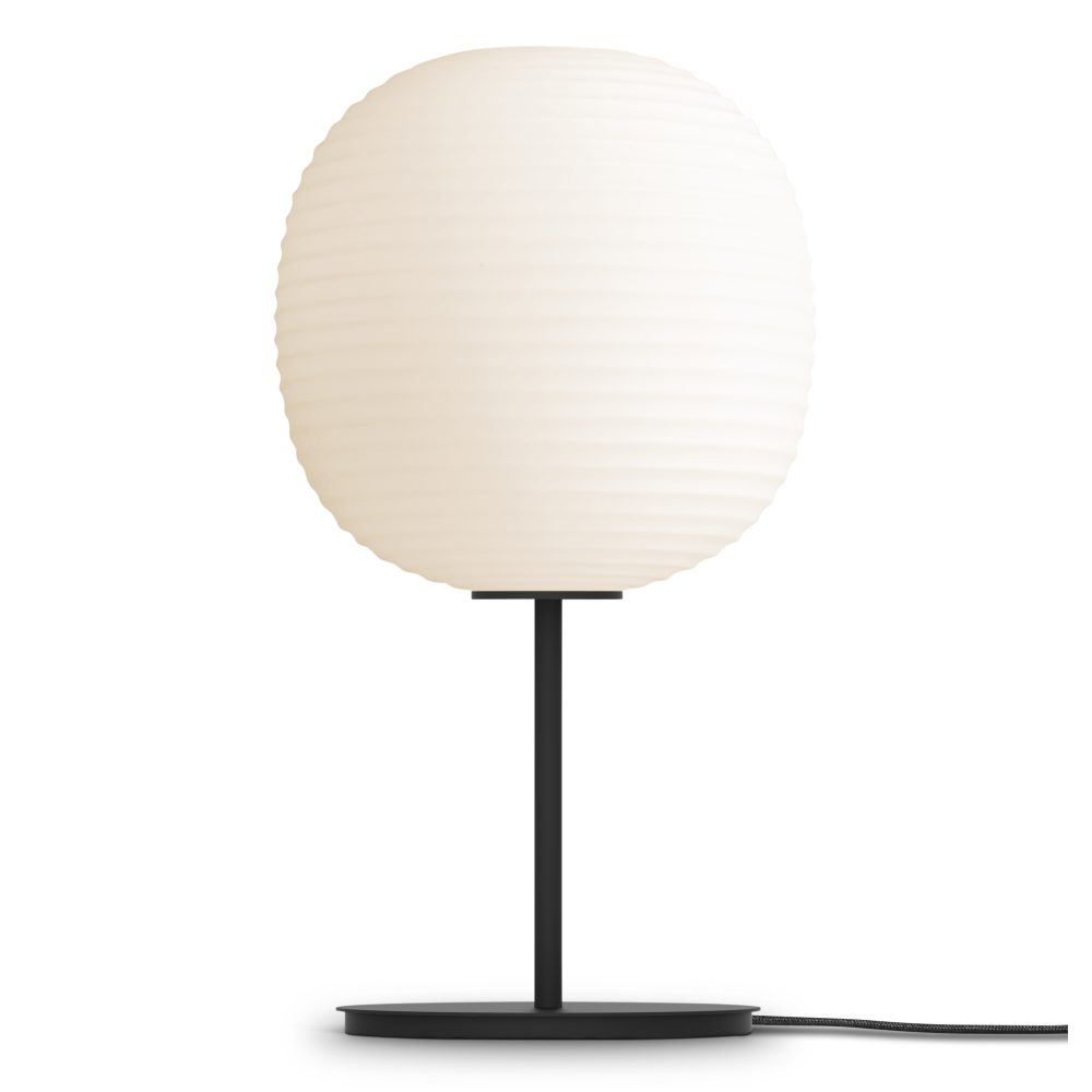 Lantern bordslampa medium, Frosted white opal glass