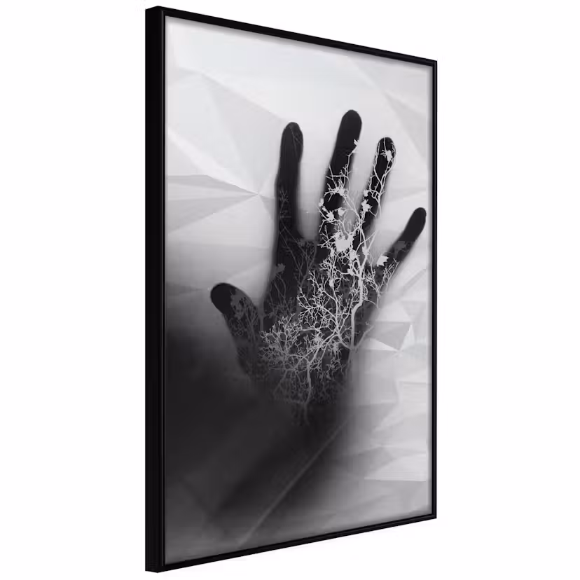 Poster Artgeist Affisch Magic Hand Svart ram, 20x30 cm