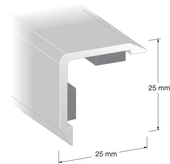 Duri 1163801 Hörnskydd självhäftande 25 x 25 mm, vit