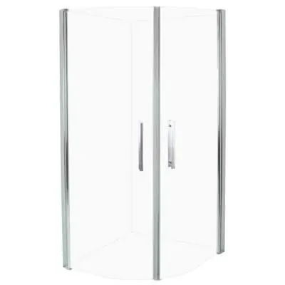 Arrow Round Duschvägg delvis frostat glas 800 mm