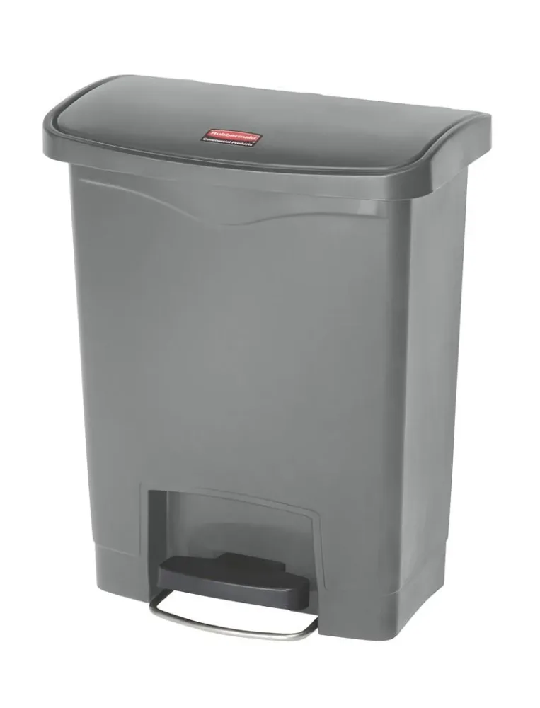 Rubbermaid Slim Jim Soptunna med pedal, grå 50 l