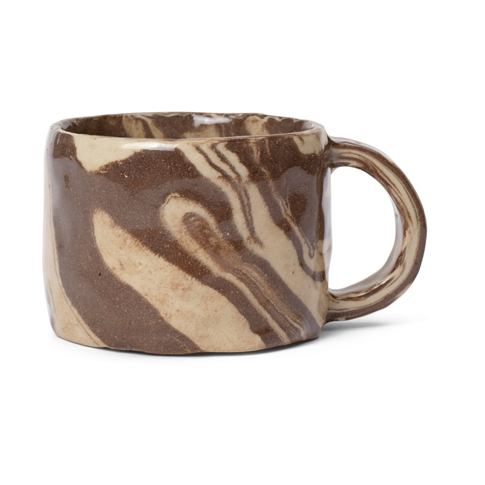 Ryu mugg låg 20 cl, Sand-brown