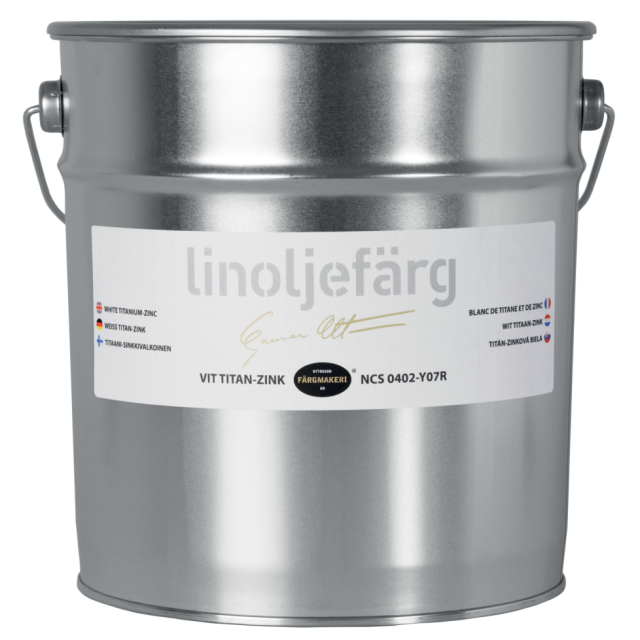 LINOLJEFÄRG VIT TITAN-ZINK 5L OTTOSSON FÄRGMAKERI