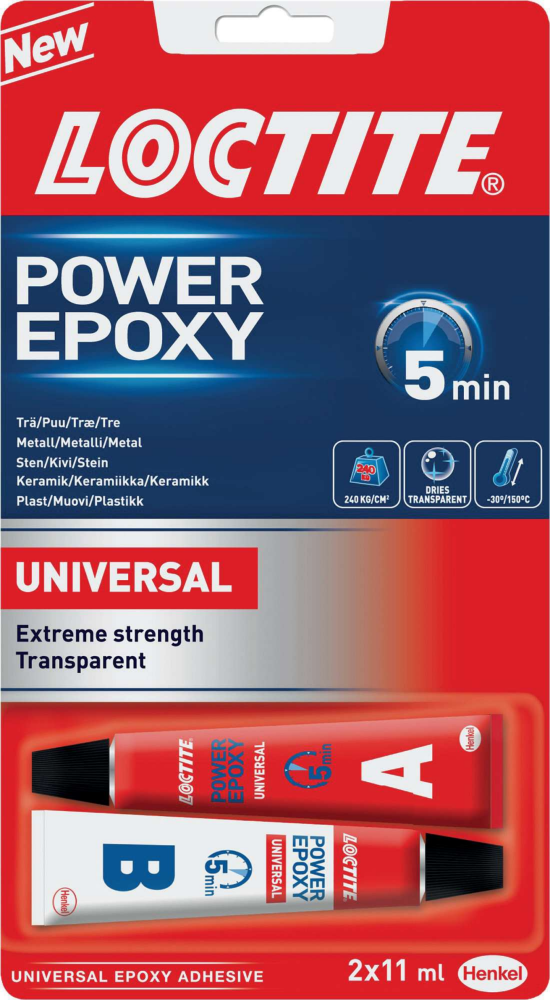 LIM POWER EPOXY UNIVERS 2X11ML 5 MIN LOCTITE