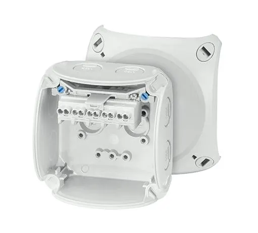 Hensel KF 0402 G Kopplingsdosa grå, IP66, glasfiber, 2,5 mm² 104x104 mm