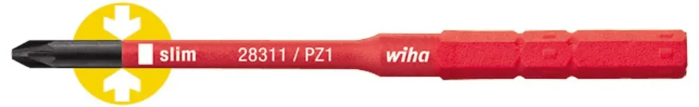 Wiha slimBit 34585 Bits pozidriv, 75 mm, 1000 V PZ1x75 mm - Bild 2