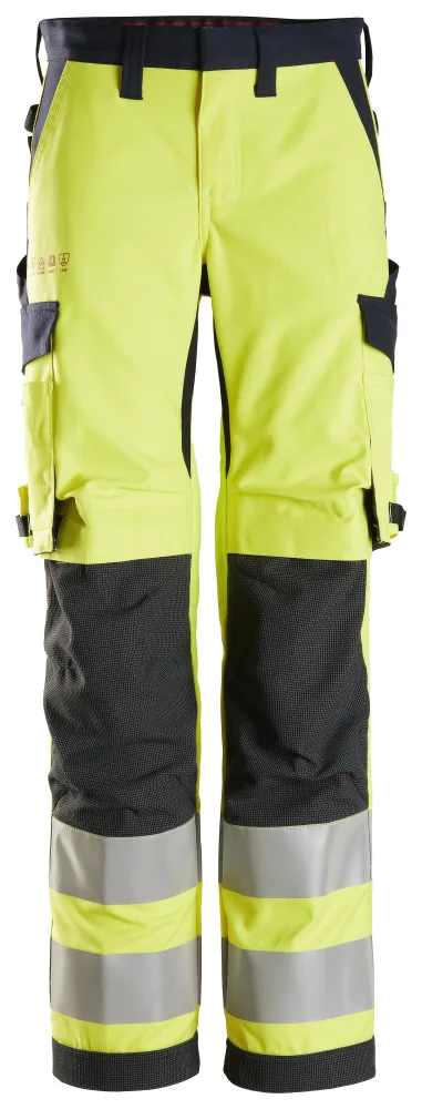 Snickers Workwear 6760 ProtecWork Arbetsbyxa varsel, gul 38
