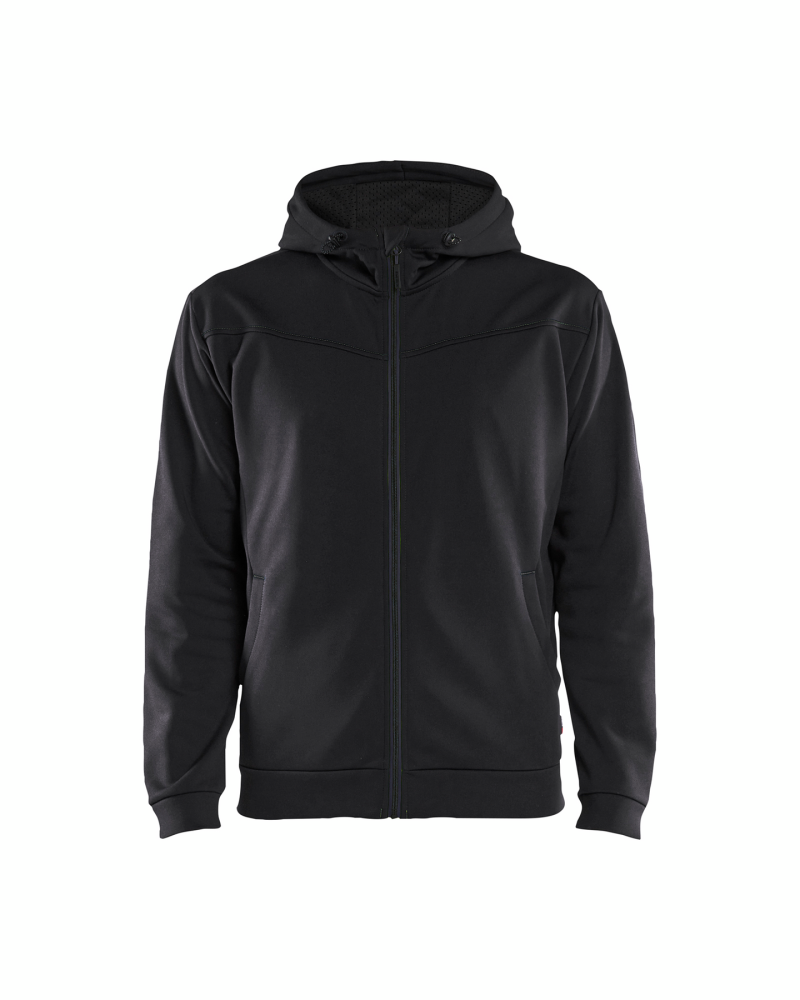 LUVTRÖJA BLÅKLÄDER 3363 SV/MÖRKGRÅ XL, DRAGKEDJA SVART/MÖRKGRÅ XL