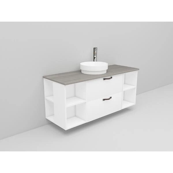 Badrumsmöbel Flexline Modell 180 120cm, Vit, Slät | Stuvbutiken