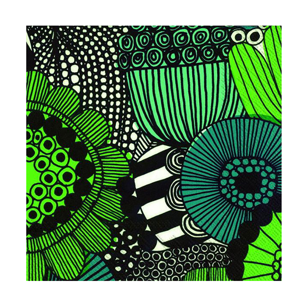 Siirtolapuutarha servett 33x33 cm 20-pack, Grön